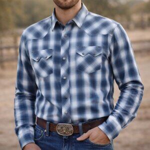 Stetson Men’s Cotton Pearl Snap Western Shirt Size Medium